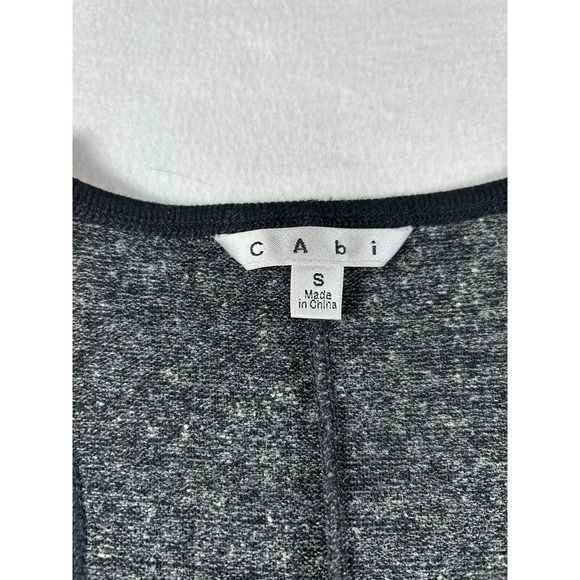 Cabi Women's size small Tank Top Scoop Neck Racerback Heather gray black trim - Picture 3 of 6